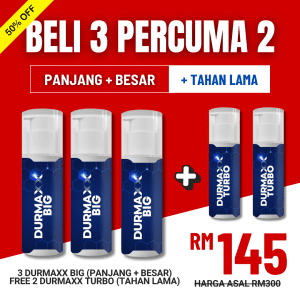 3 DURMAXX BIG + FREE 2 DURMAXX TURBO