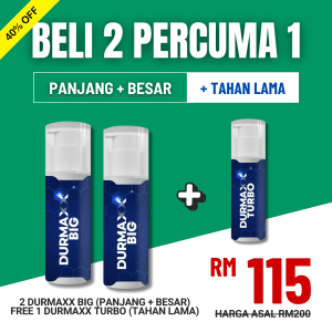2 DURMAXX BIG + FREE 1 DURMAXX TURBO